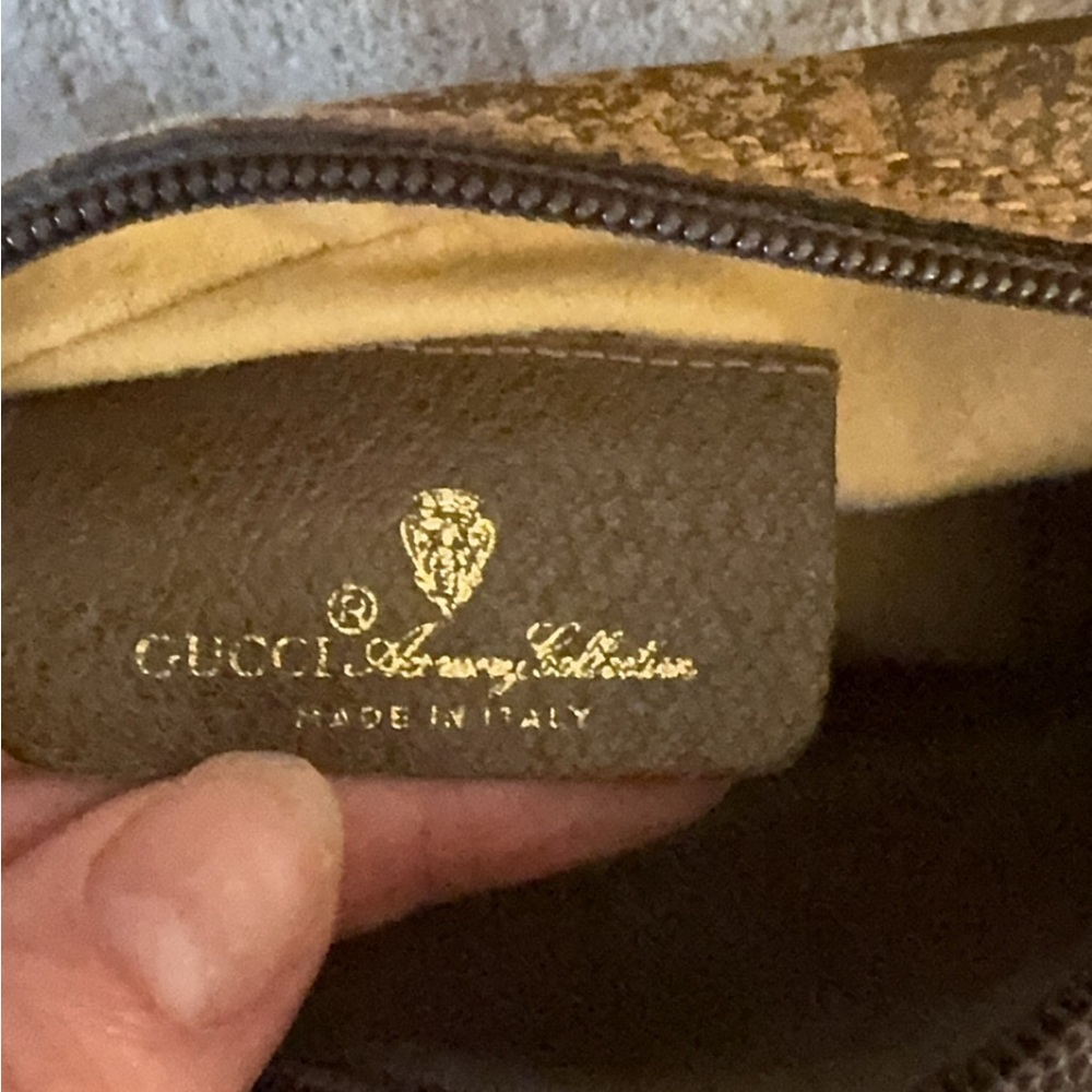 Gucci Beige GG Canvas Crossbody with Brown Leather Trim and Green-Red Web - Picture 7 of 15